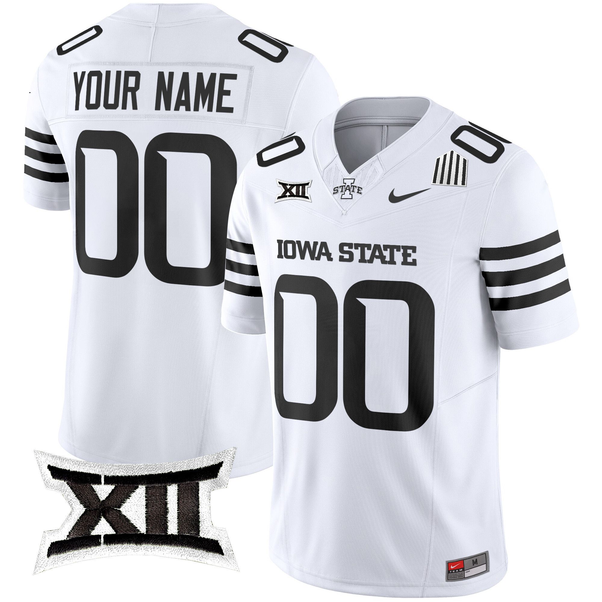 Men Iowa State Cyclones White Nike 2024 Vapor Limited Custom NCAA Jersey style 1